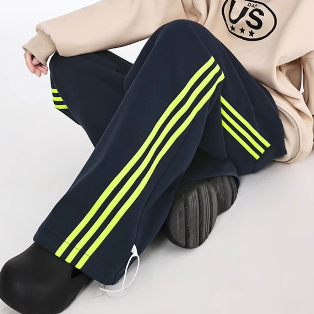 High Street Drawstring Floor-Length Sweatpants