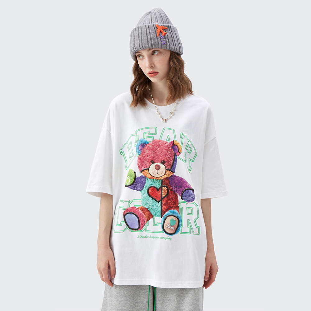 American Color Contrast Doll Bear T-shirt