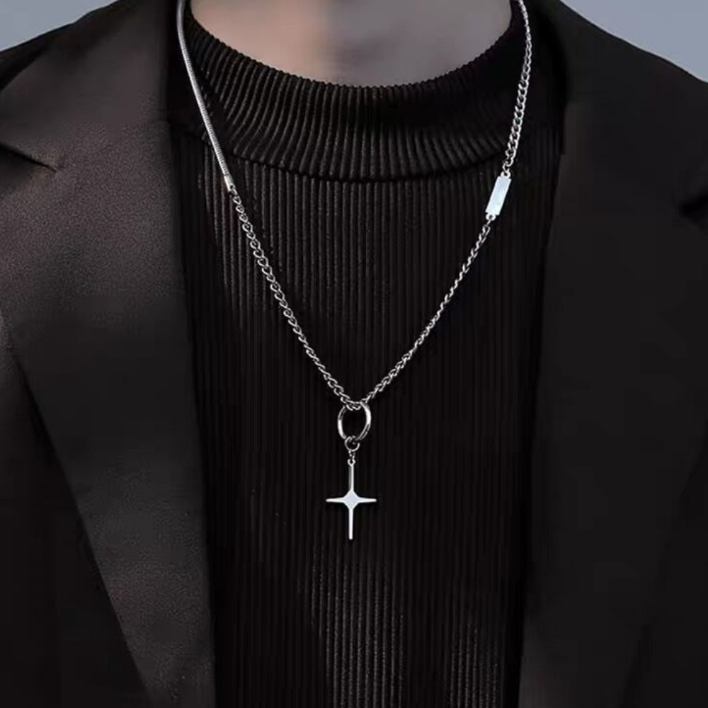 Hip Hop Star Cross Necklace