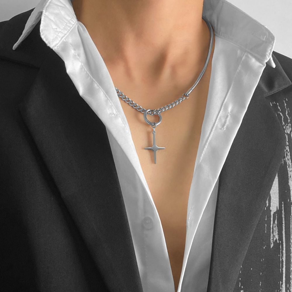 Hip Hop Star Cross Necklace