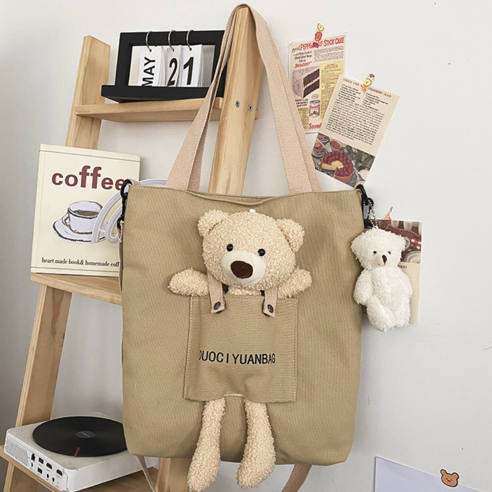 Cute Bear Doll Canvas Bag