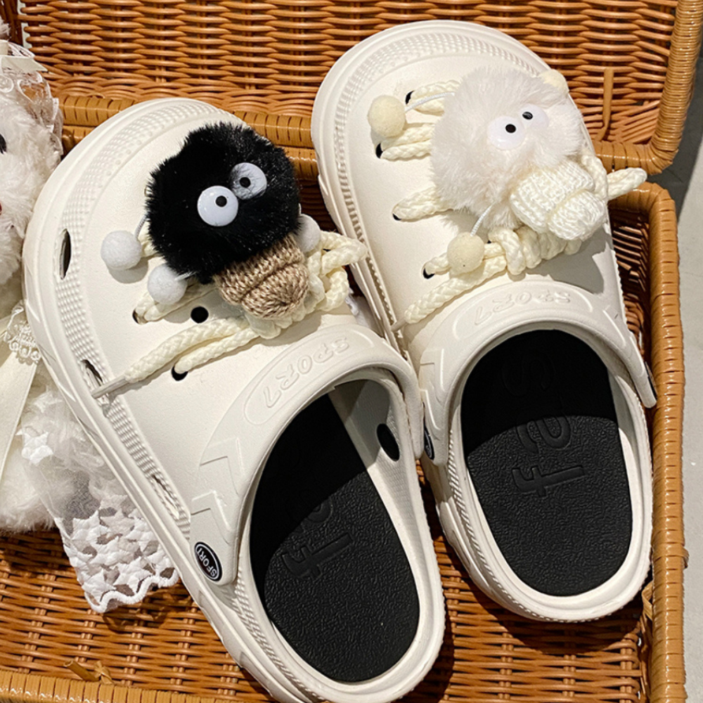 Cute Plush Pendant Sandals