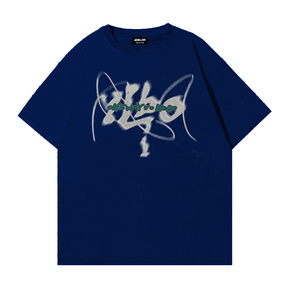 Casual Lettering Graffiti T-Shirt