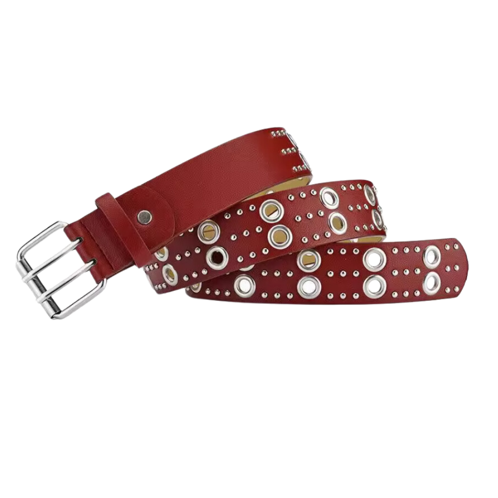 Punk Hollow Leather Belt