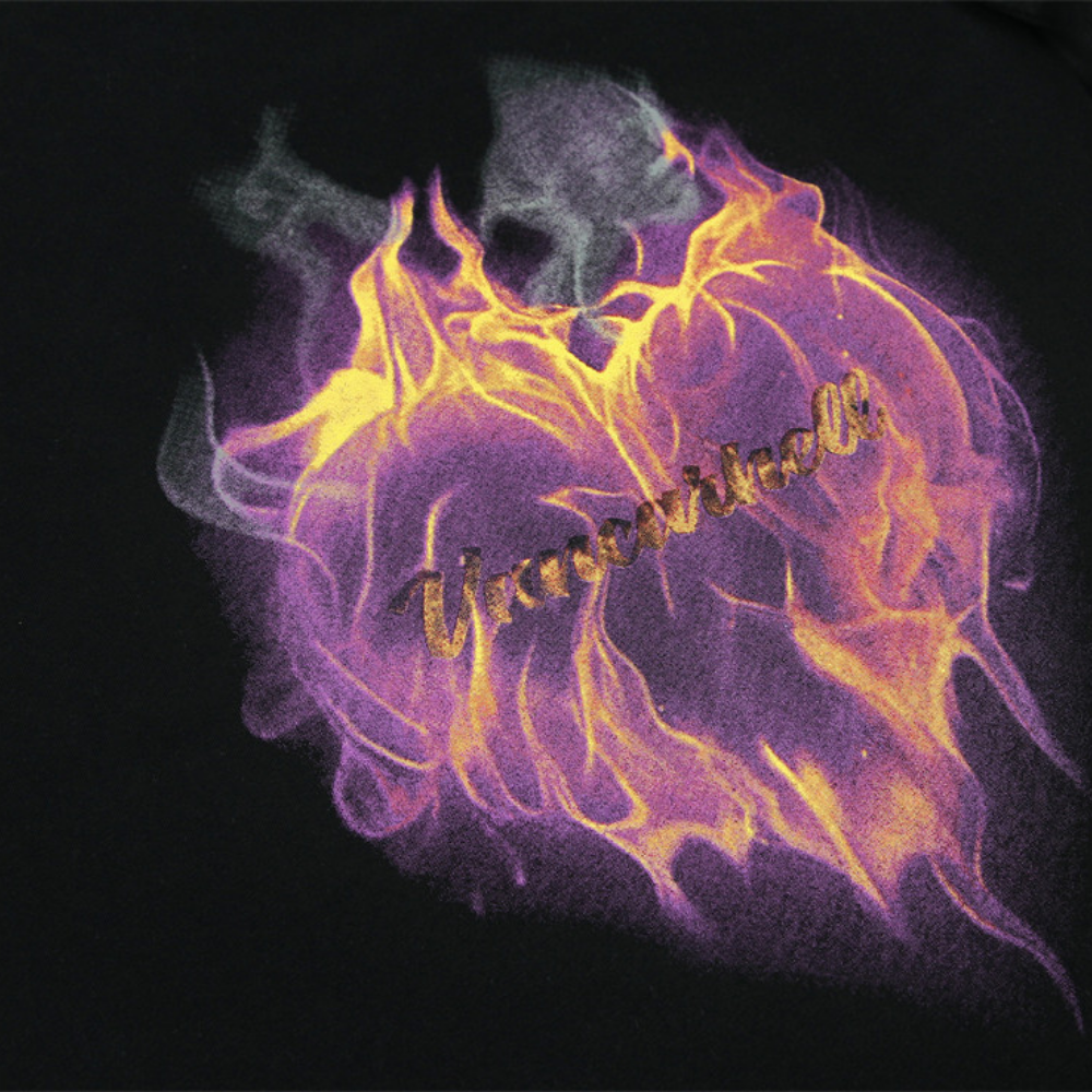 Urban Street Flame Heart Graphic T-Shirt
