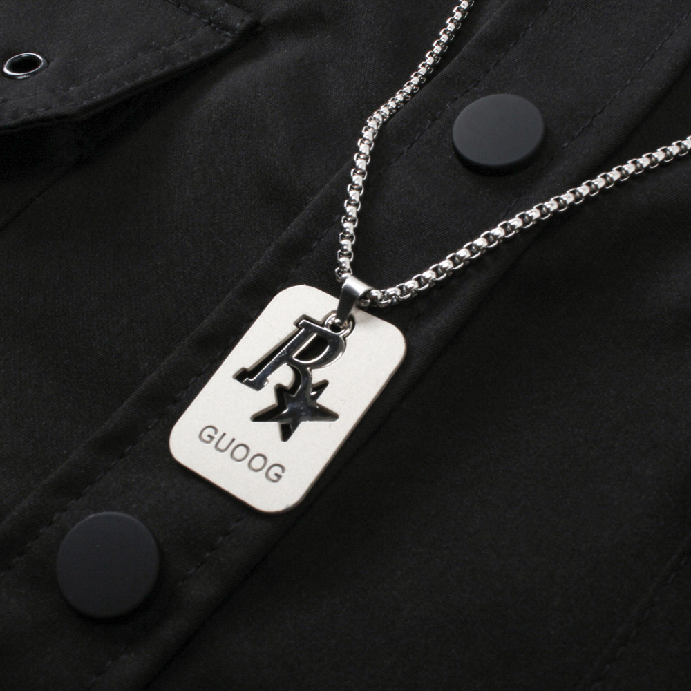 Japanese Necklace Solid Color Shirt