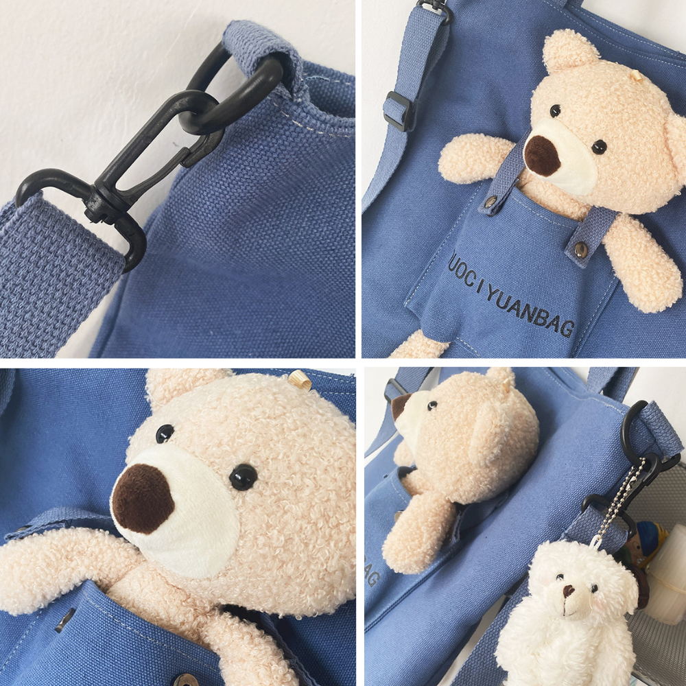 Cute Bear Doll Canvas Bag