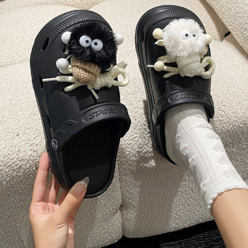 Cute Plush Pendant Sandals