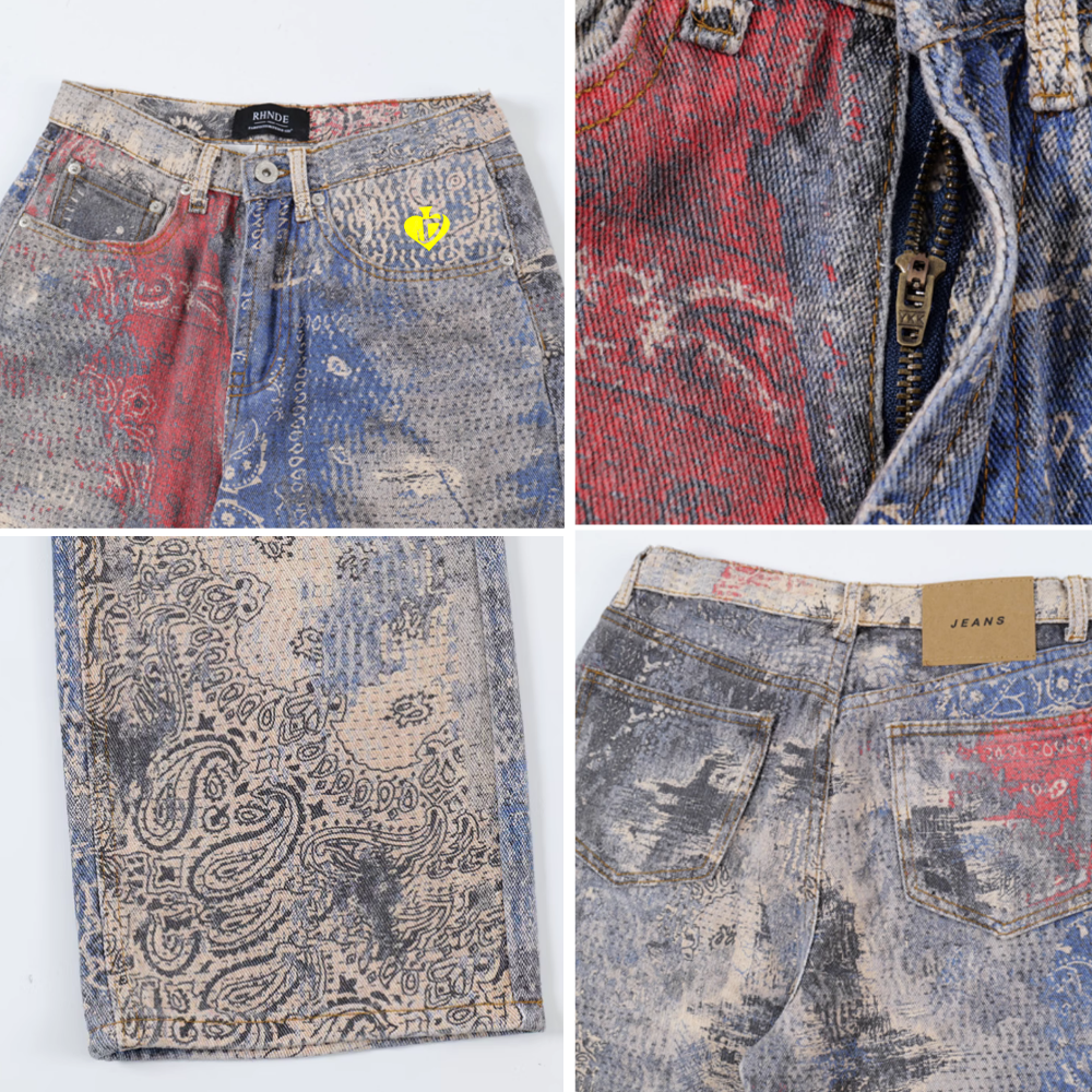 DF |Vibe Paisley Digital Print Jeans