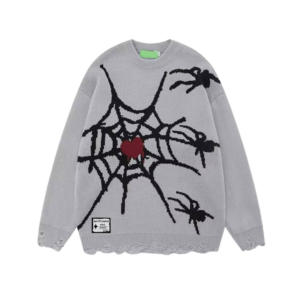 OOC' High Street Retro Spider Loose Knit Sweater