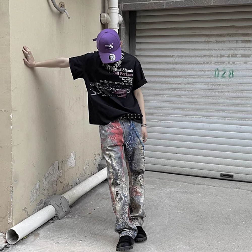 DF |Vibe Paisley Digital Print Jeans