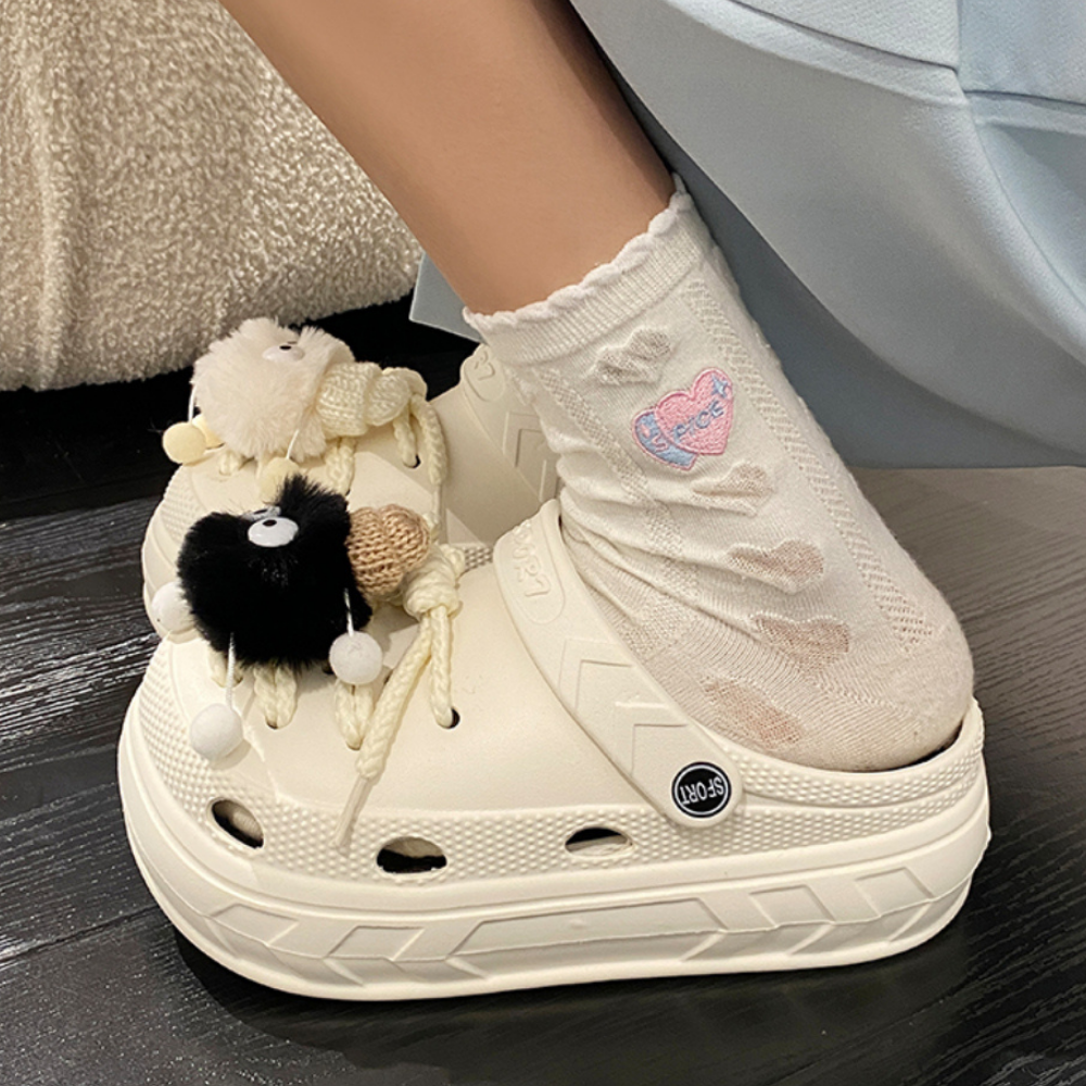 Cute Plush Pendant Sandals