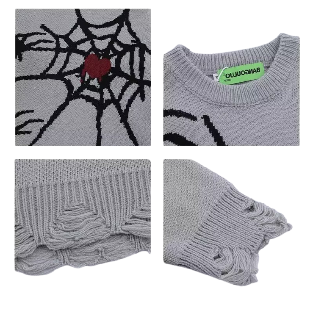 OOC' High Street Retro Spider Loose Knit Sweater