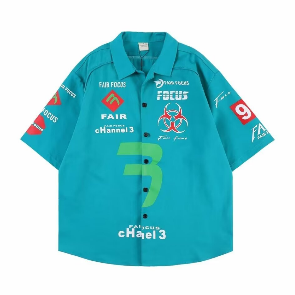 American Plus Size Racing Shirt