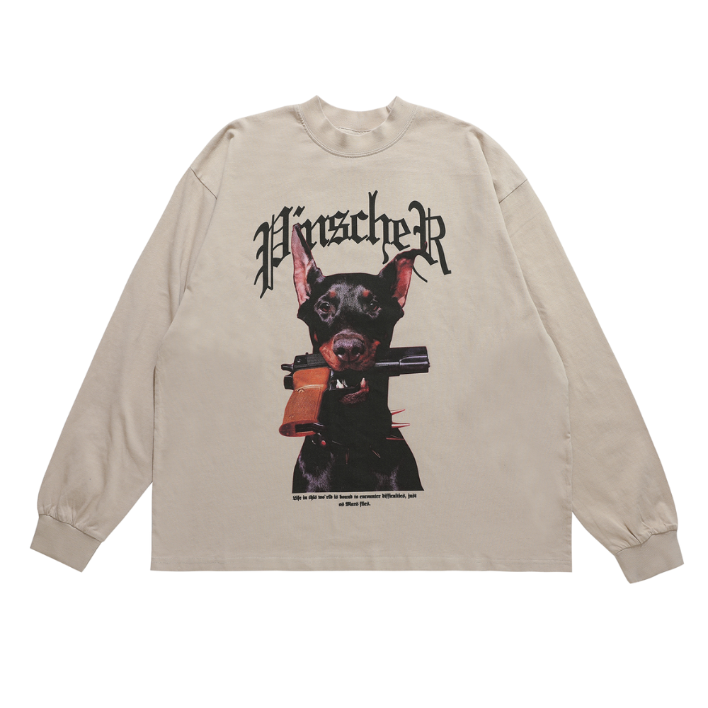 Doberman Pistol Print Sweatshirt