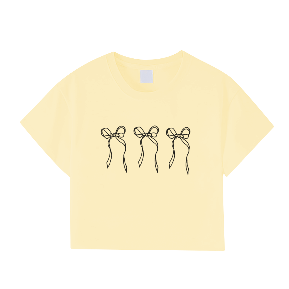 Women's Bow Cropped T-Shirt