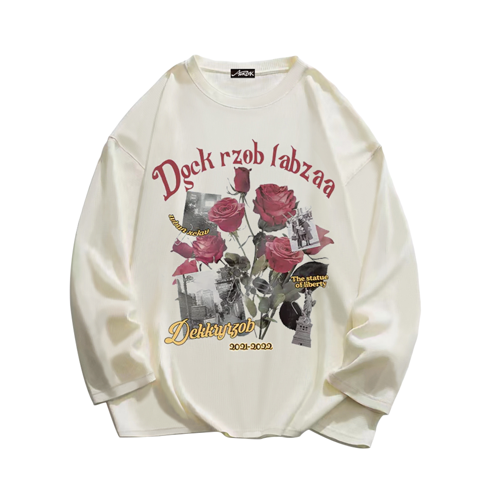 Romantic Rose Bouquet Print Sweatshirt