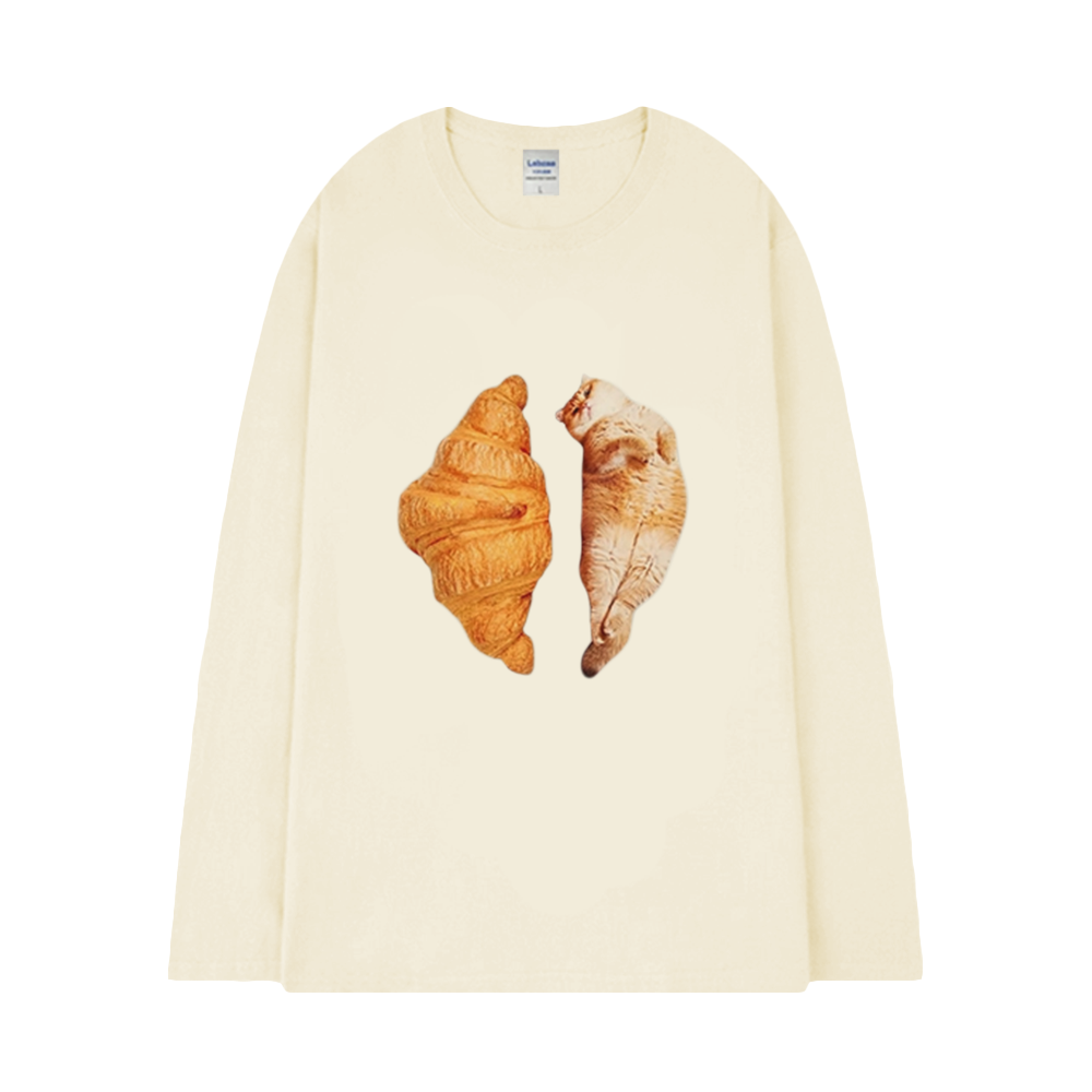 Croissant Cat Long Sleeve Shirt