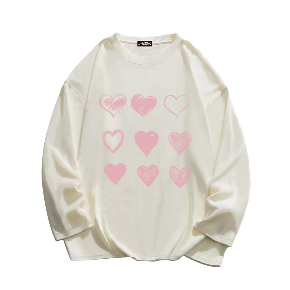 Painting Love Print Long Sleeve Shirt