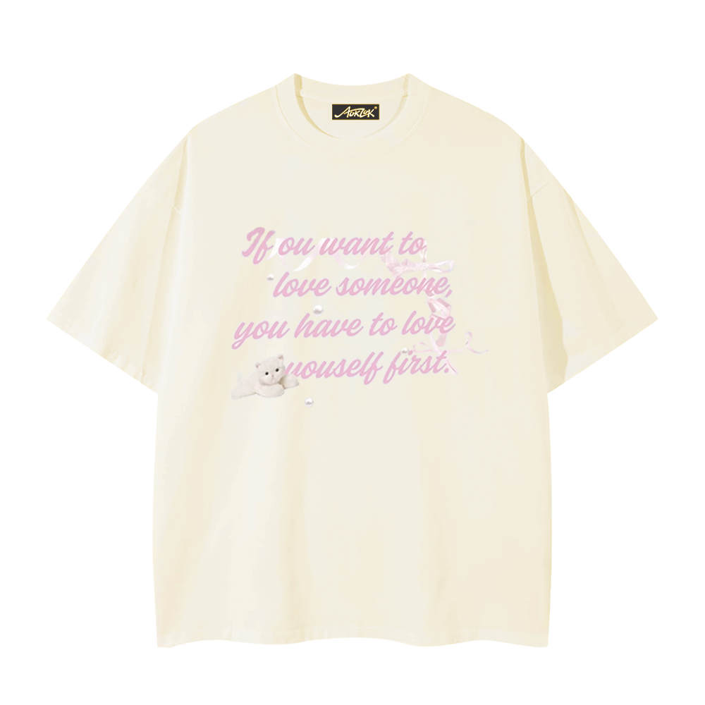 Women's Sweet Letter T-Shirt