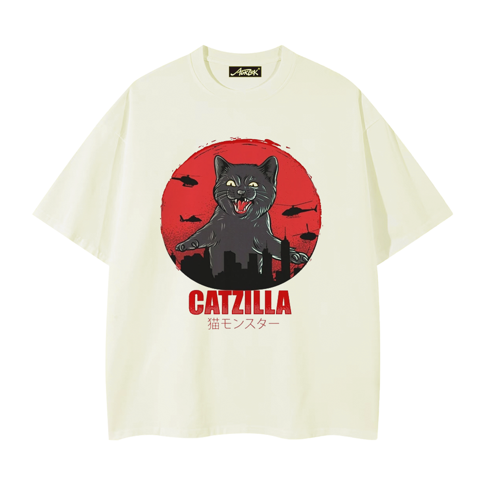 Fierce Oversized Cat T-Shirt