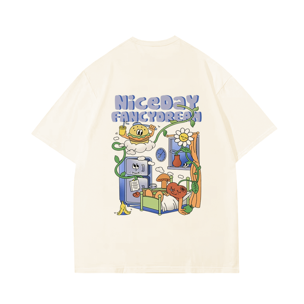 Cute Niceday Cartoon Burger T-Shirt