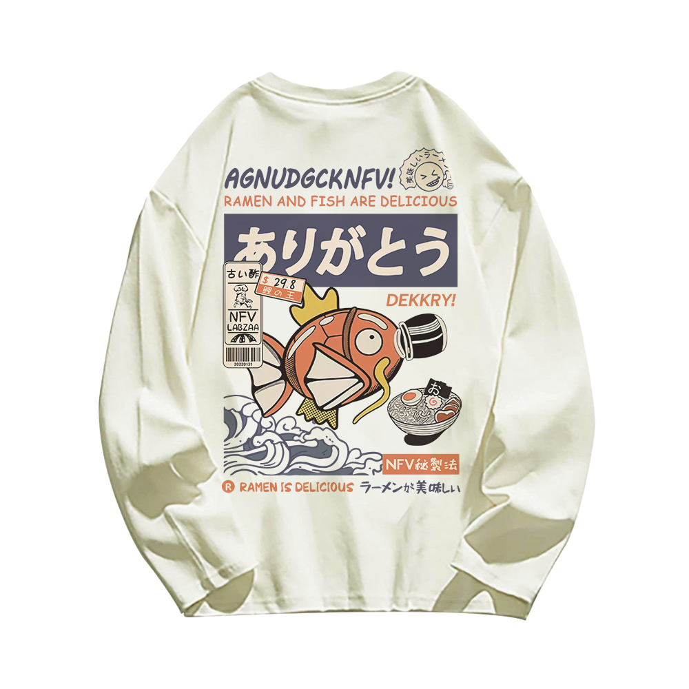 Cute Cartoon Fish Long Sleeve Shirt