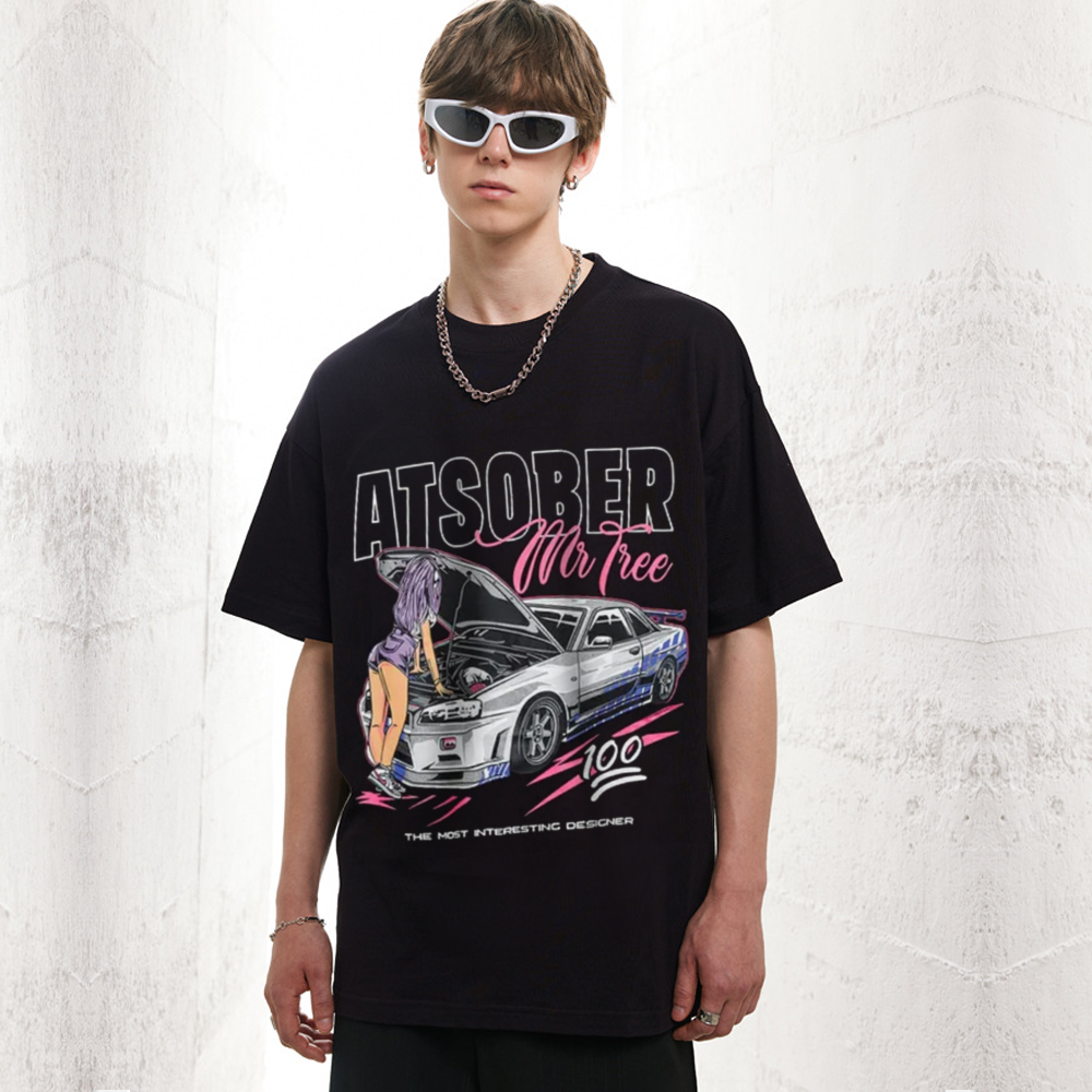 High Street Racing Belle Print Oversize T-shirt