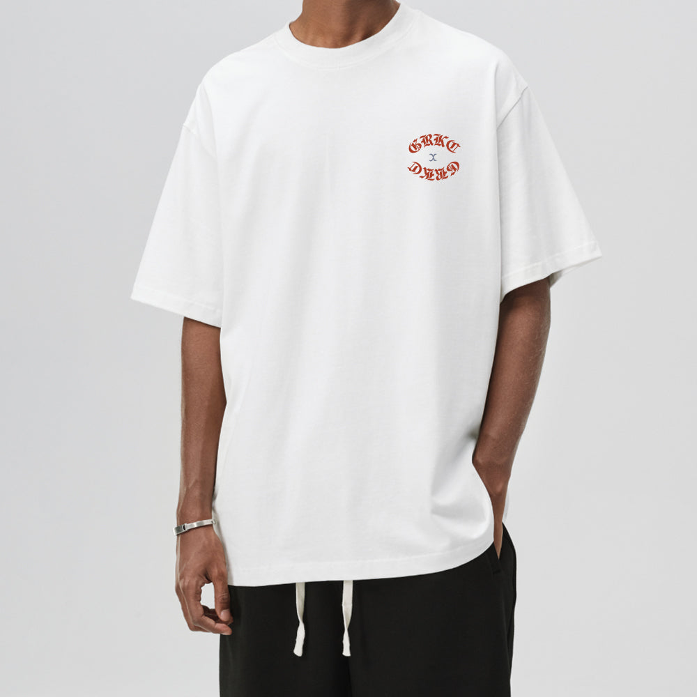 Street Cross Print Cotton T-shirt