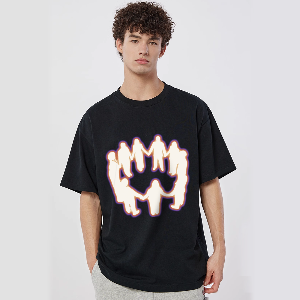Circle Of Figures Holding Hands T-Shirt