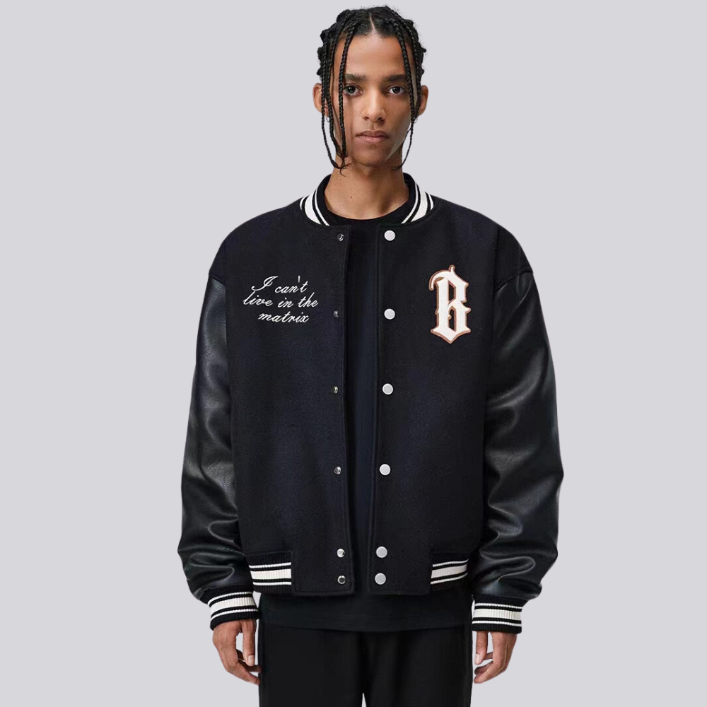 B Letter Versity Jacket