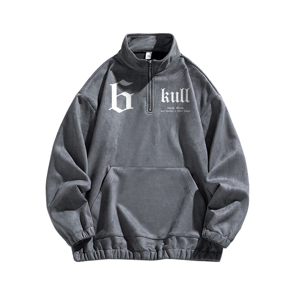 6Kull Street Bone Wing Zipper Sweatshirt