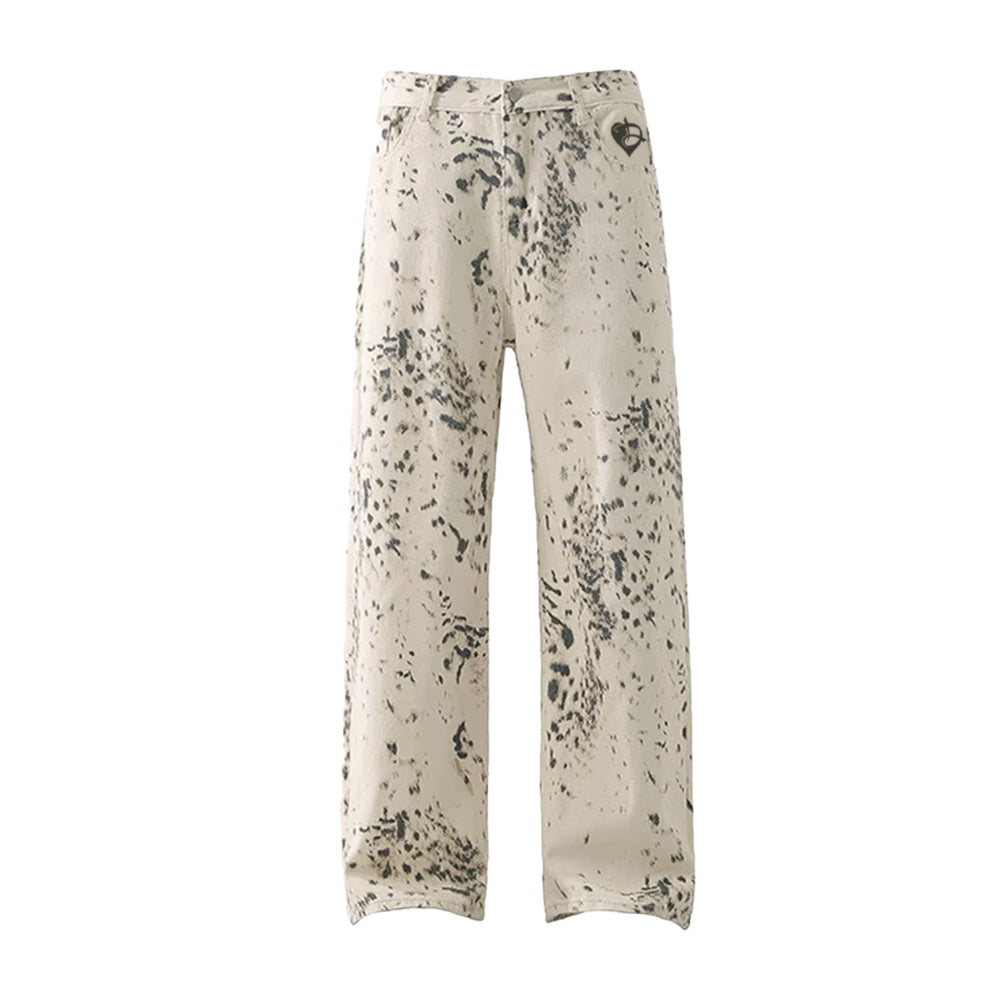 DF Khaki Ink Splash Jeans