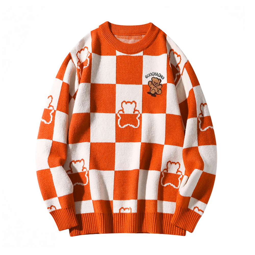 Checkerboard Bear Sweater