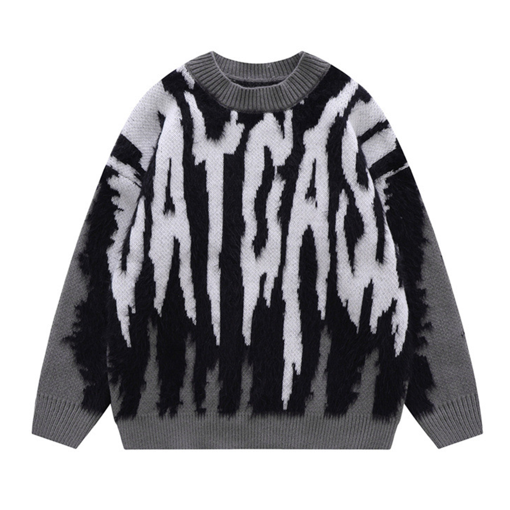 Personality Contrasting Colors Sweater