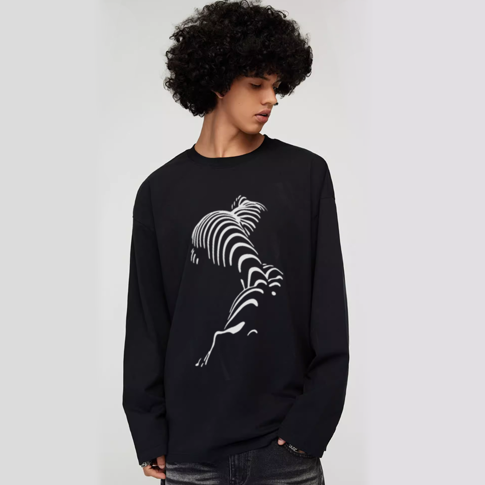 Abstract Graphic Long Sleeve Shirt