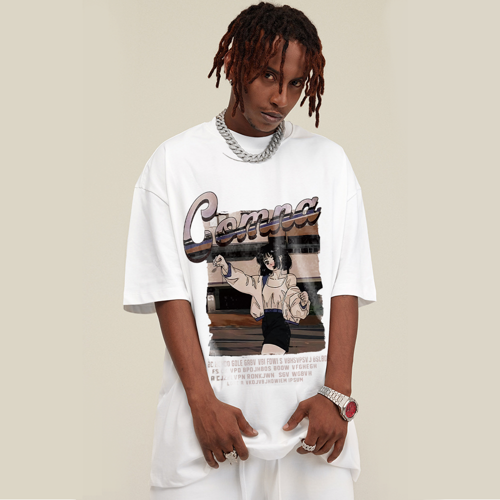 Gentle Japanese Girl Print T-shirt