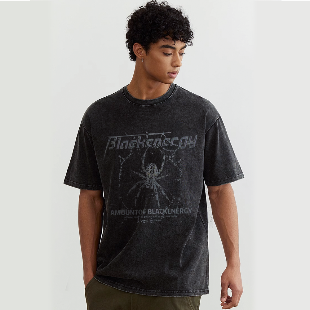 Dark Large Spider Washed T-shirt