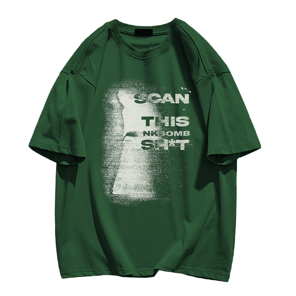 Loose Lettered Cotton T-Shirt