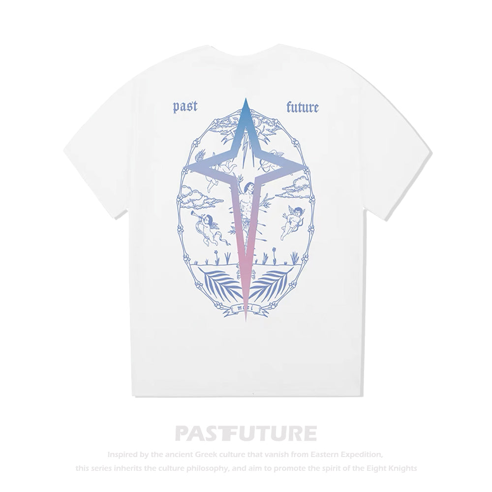 🔥Past Future | Star Angel Print T-shirt