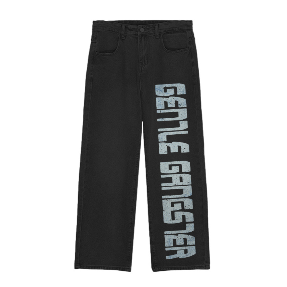 GEG | Gentle Gangster Letter Print Jeans