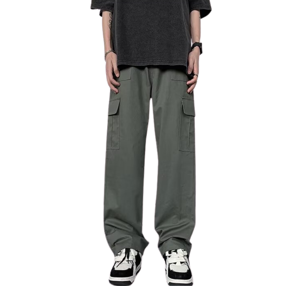 Casual Literary Straight Cargo Pants