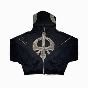 AokLok Dark Heavy Industry Splicing Hoodie