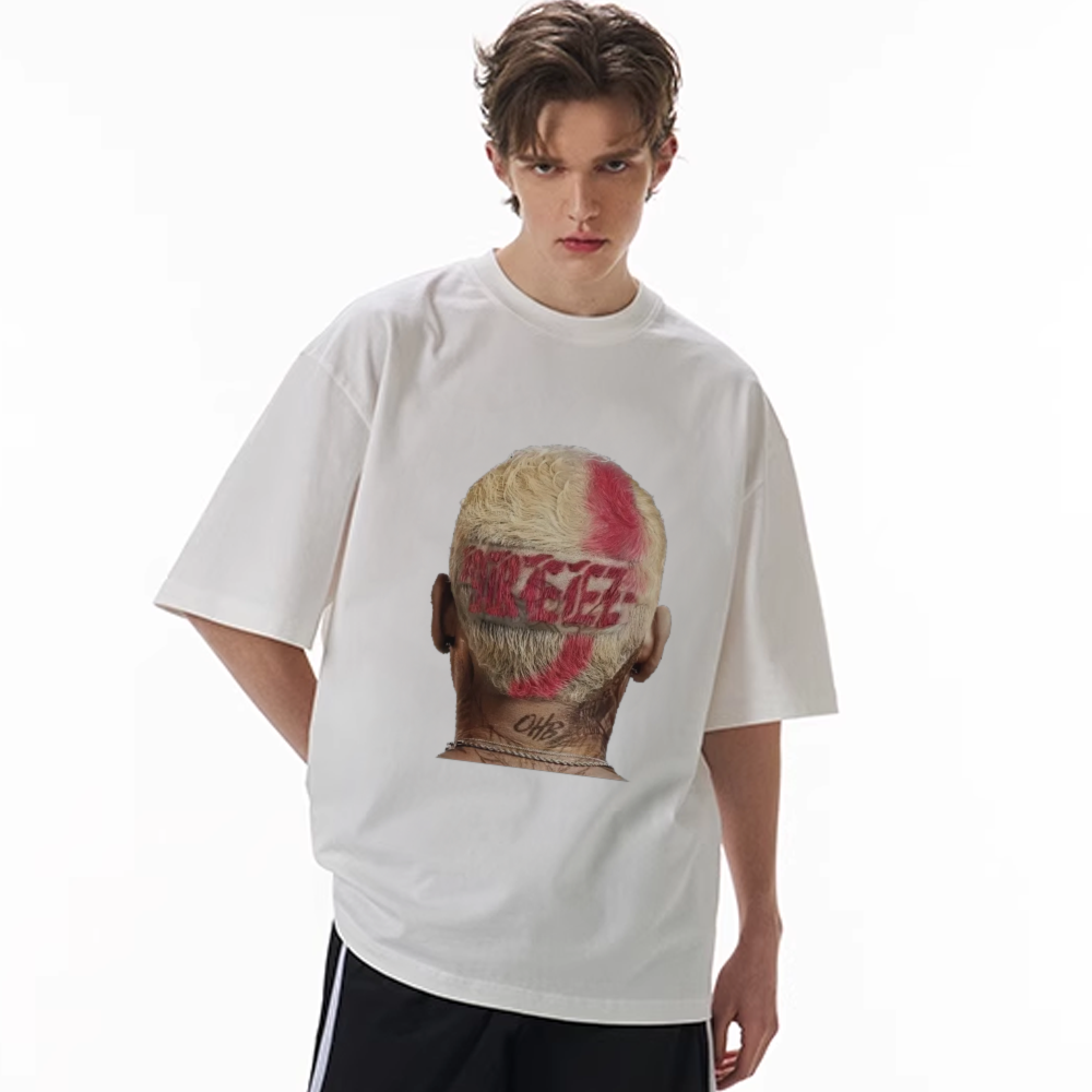 Portrait Pattern Cotton Sports T-shirt