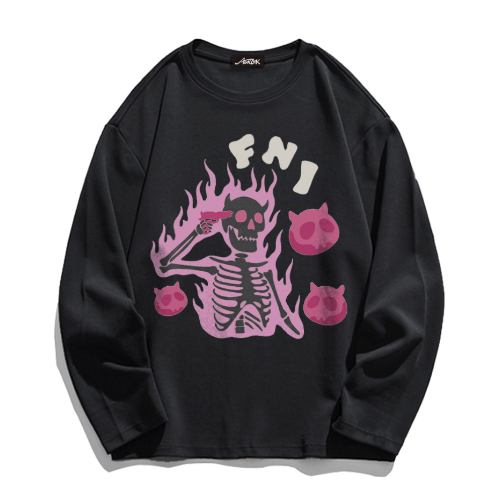 American Suicide Skeleton Long Sleeve Shirt