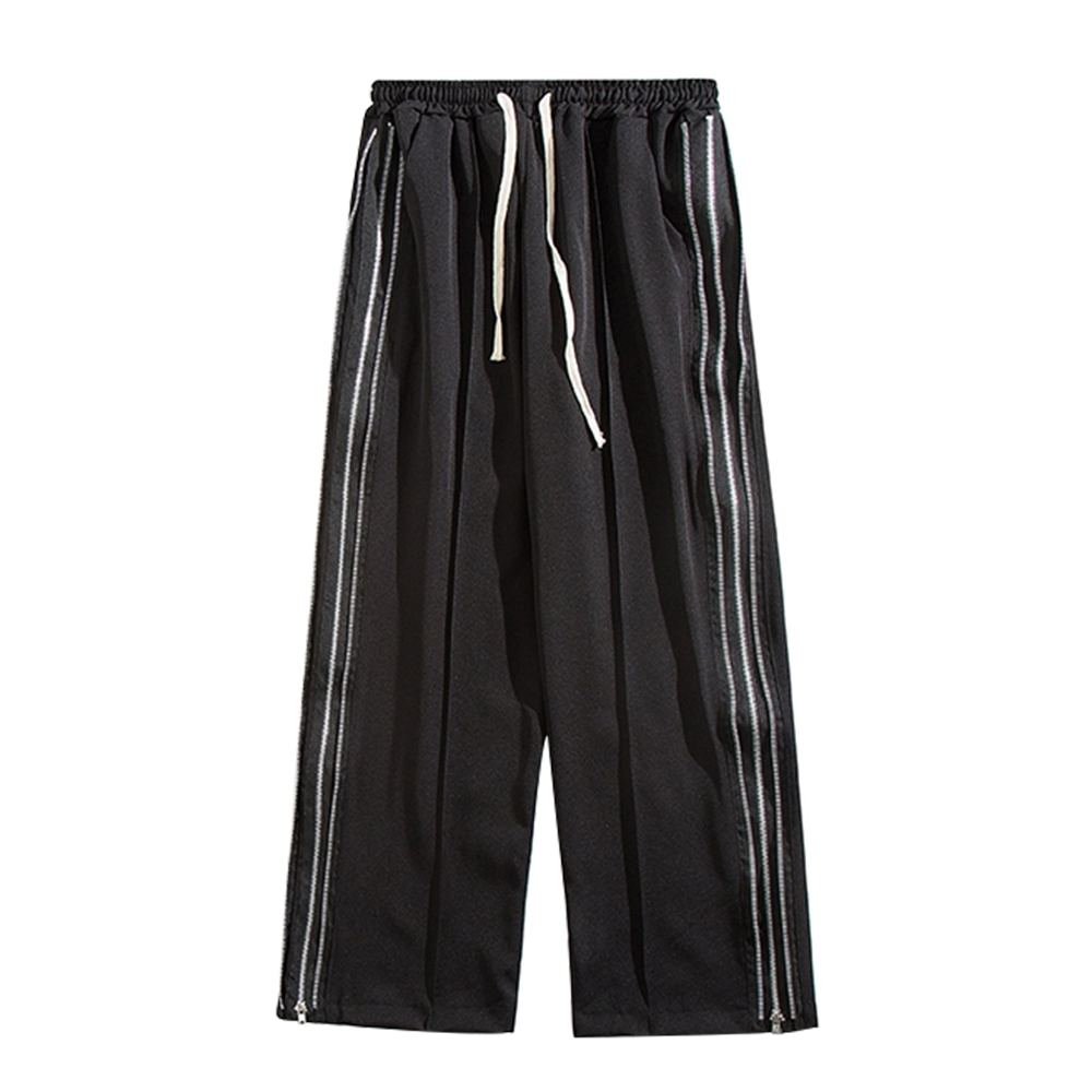High street Straight Zipper Sweatpants