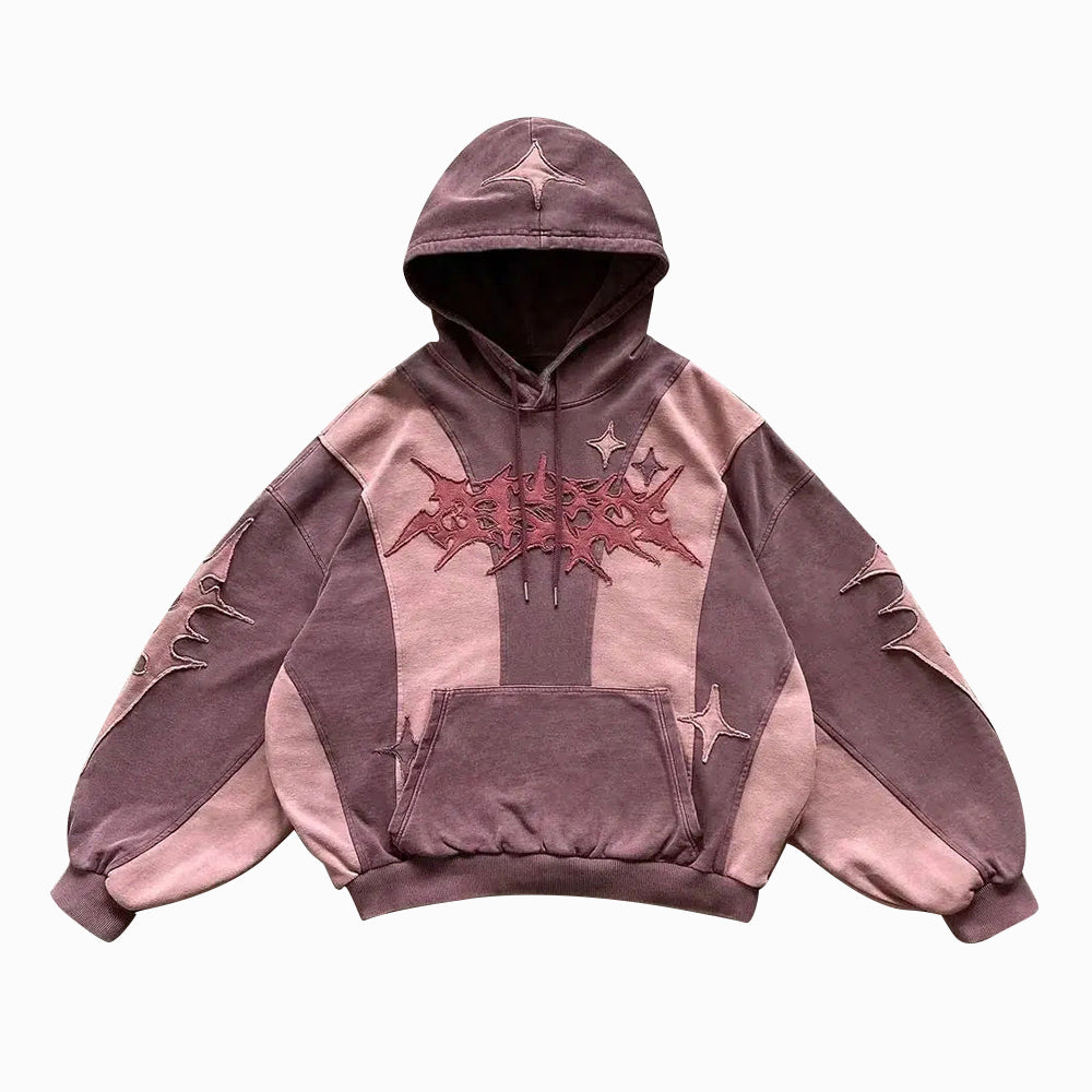 AokLok Heavy Craft Splicing Hoodie