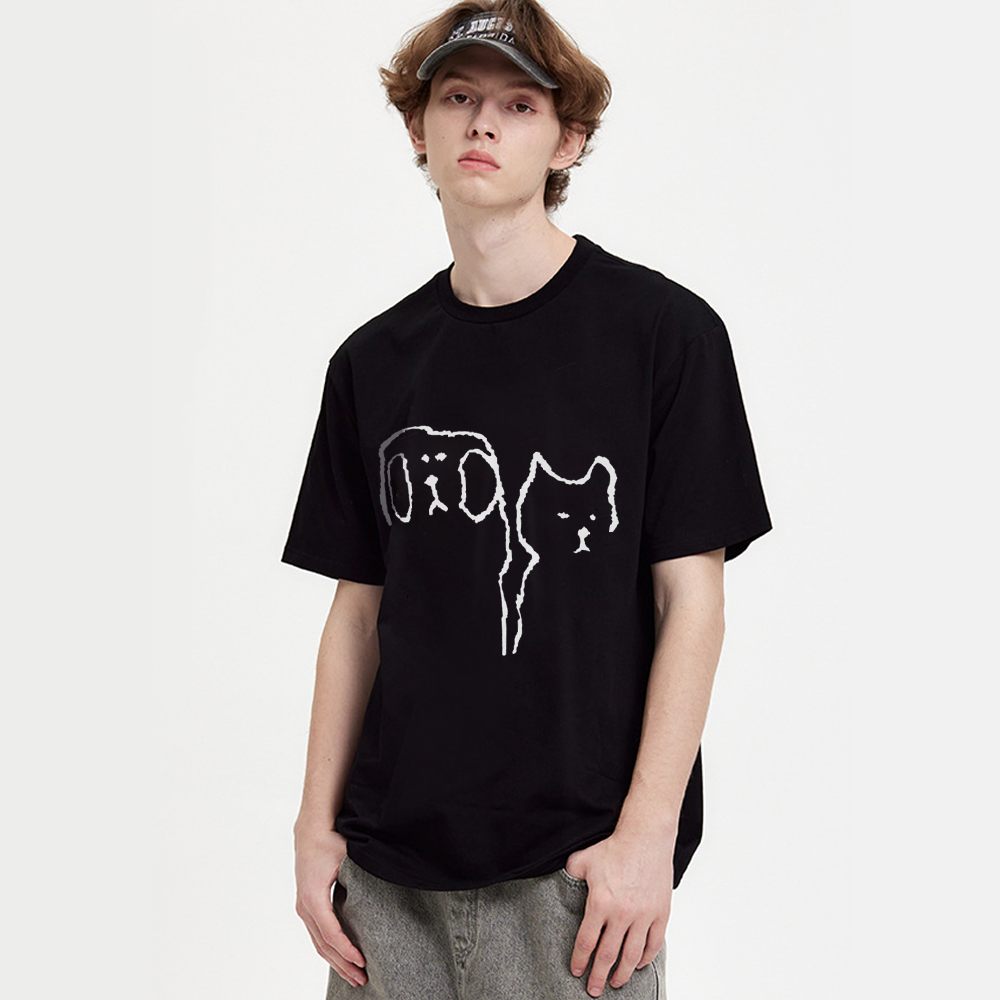 Cat and Dog Print T-Shirt