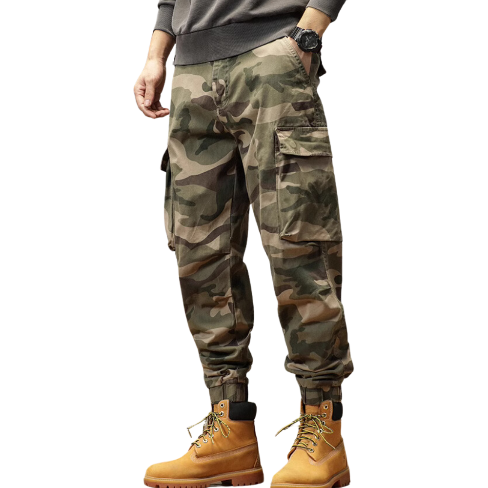Retro Camouflage Cargo Pants