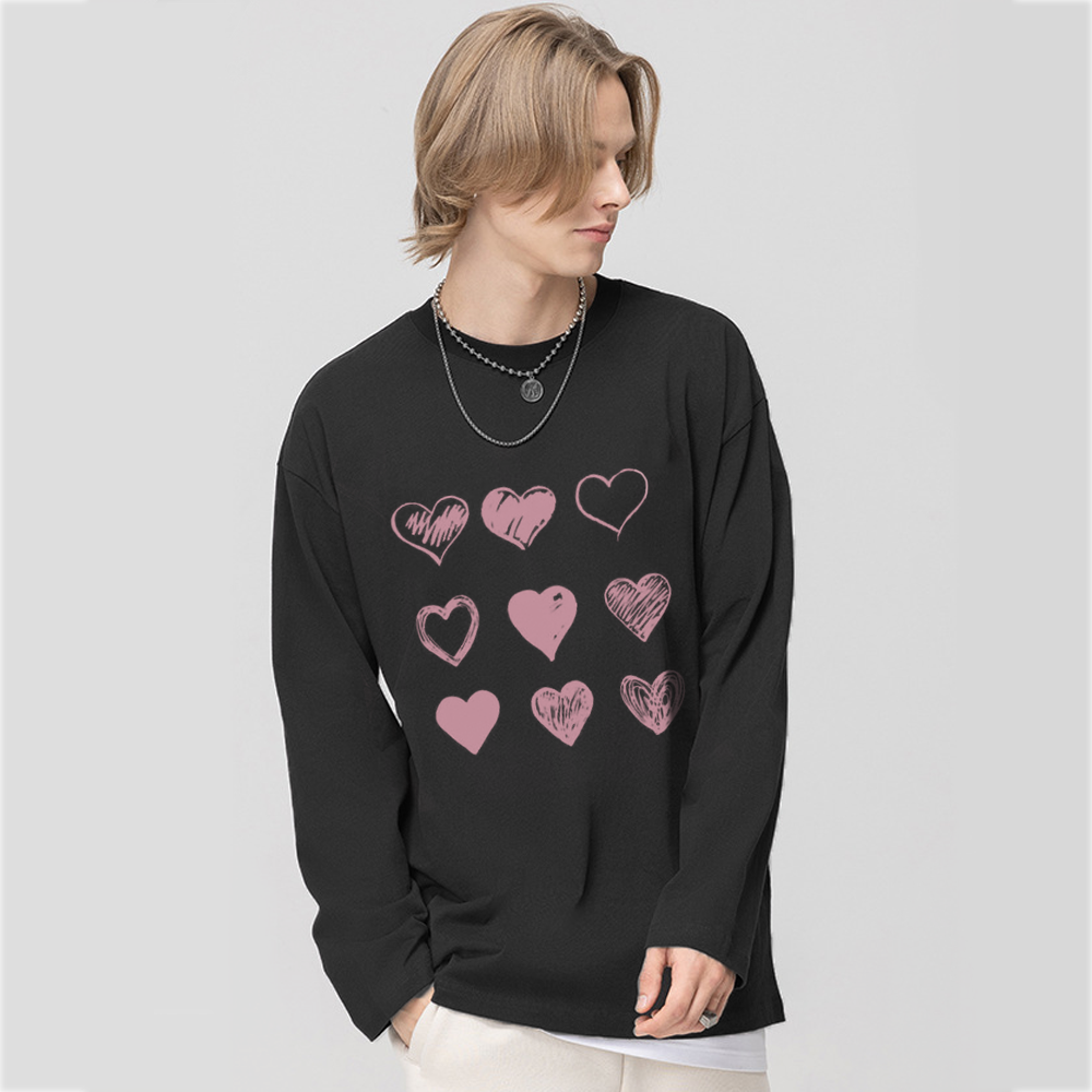 Painting Love Print Long Sleeve Shirt